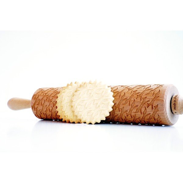 Дървен релефен валяк за тесто Foxes - Valek-image-3