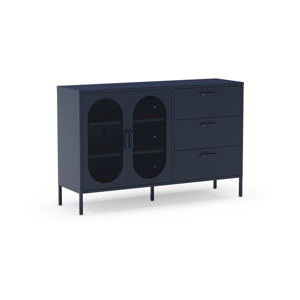 Тъмносин скрин 140x90 cm Diora – Marckeric-image-3