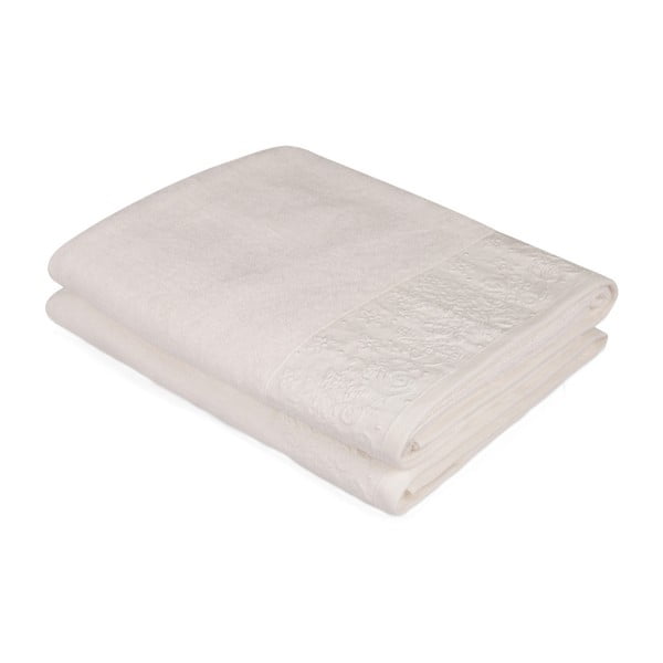Комплект от 2 бежови памучни кърпи Ressmo, 90 x 150 cm - Unknown