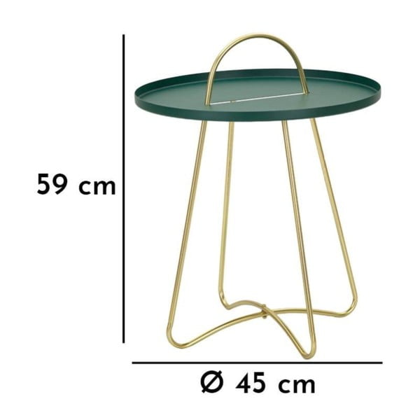 Метална кръгла странична масичка ø 45 cm Grent – Mauro Ferretti-image-4