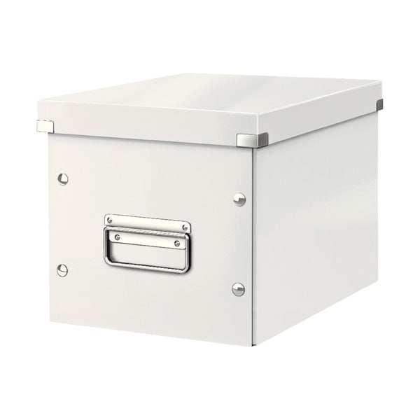 Бяла картонена кутия за съхранение с капак 26x26x24 cm Click&Store – Leitz