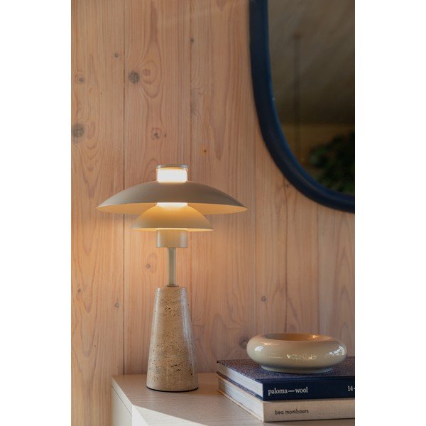 Бежова LED затъмняваща се настолна лампа (височина 37 cm) Cole – Zuiver-image-1