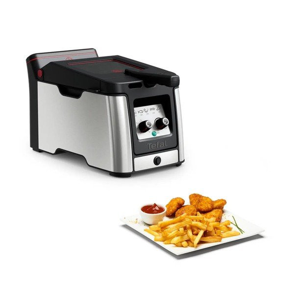 Фритюрник в матово черно и сребристо Clear Duo FR600D10 - Tefal-image-2