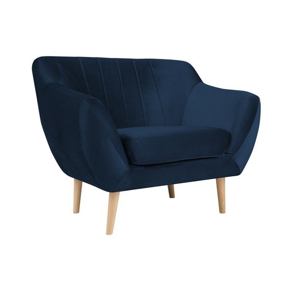 Tmavě modré křeslo Mazzini Sofas Benito-image-1