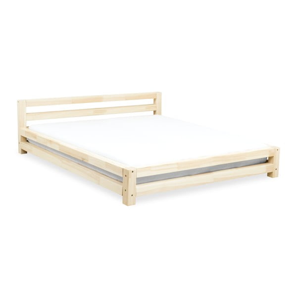 Dvoulůžková lakovaná postel z borovicového dřeva Benlemi Double, 160 x 200 cm