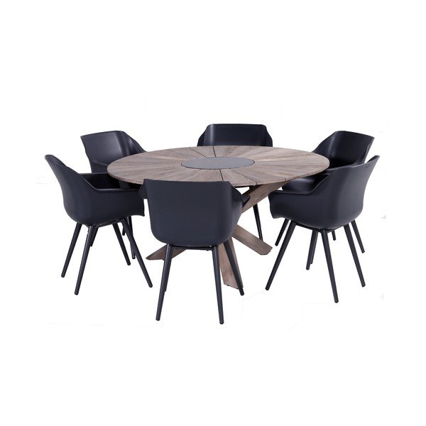 Градинска маса от тиково дърво Provence, ø 150 cm - Hartman-image-2