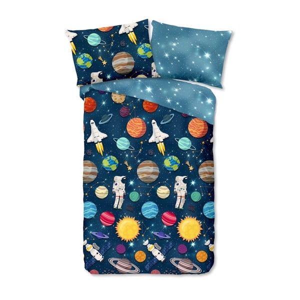 Детско фланелено спално бельо Spaceworld, 140 x 200 cm - Good Morning