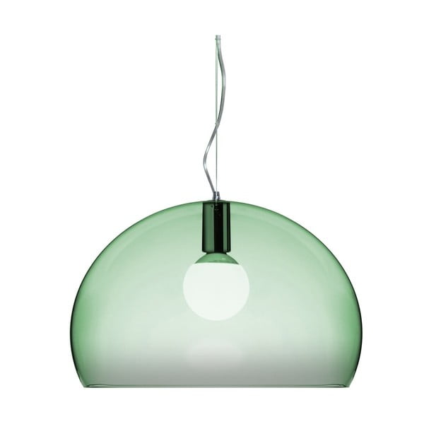 Světle zelené stropní svítidlo Kartell Fly, ⌀ 52 cm