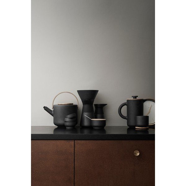 Черен глинен комплект за филтрирано кафе 600 ml Theo – Stelton-image-2