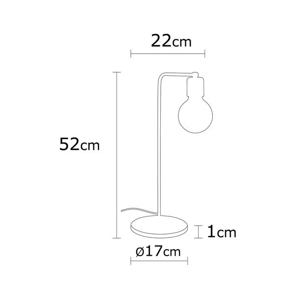 Настолна лампа в черен и бронзов цвят (височина 52 cm) Harput – Opviq lights-image-3