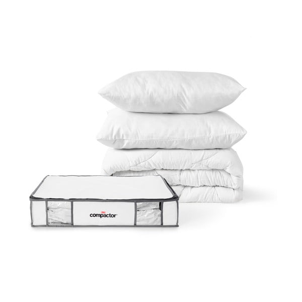 Вакуумни подсилени текстилни кутии за съхранение на дрехи в комплект 3 бр. 45x65x15,5 cm Life – Compactor-image-3