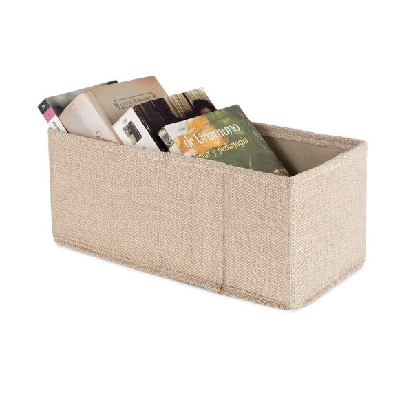 Бежова текстилна кутия за съхранение 28x12x12 cm Sandy – Compactor