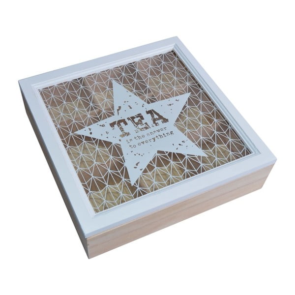 Úložný box na čaj Ewax Tea Star, 24 x 6 cm