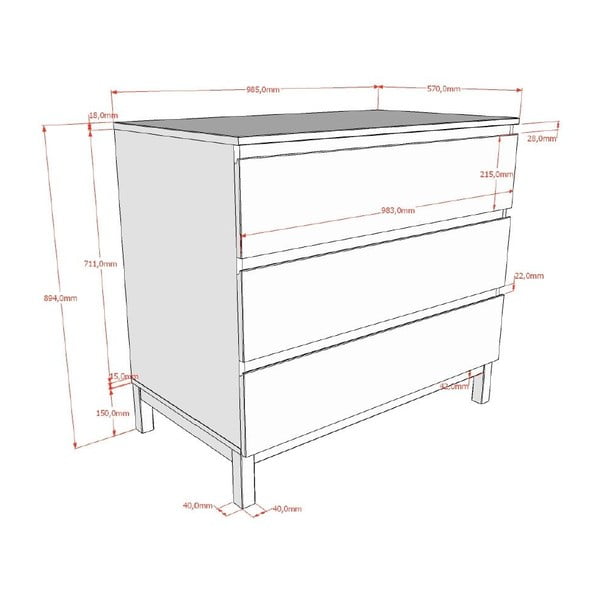 Бял детски скрин 99x89x57 cm Eva – Vipack-image-2