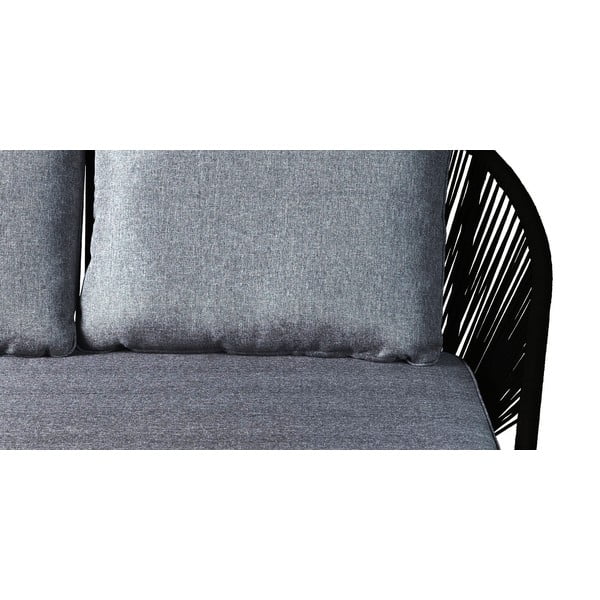 Черен градински диван с три места North - Bonami Selection-image-4