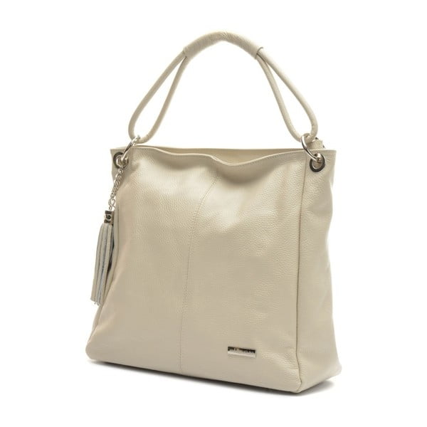 Béžová kožená kabelka Anna Luchini Srumla-image-1