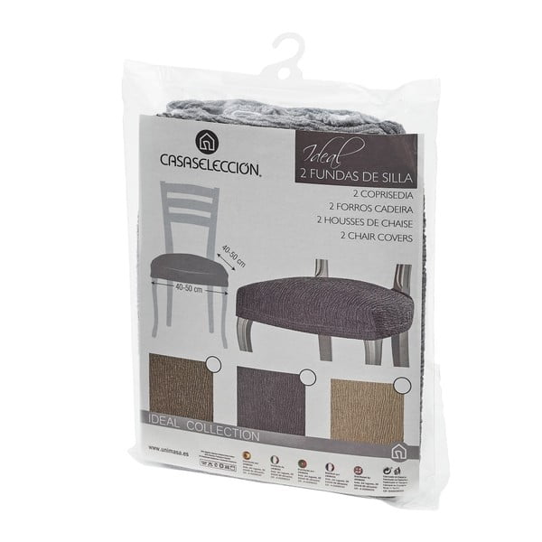 Сиво ластично покривало за стол Ideal – Casa Selección-image-2