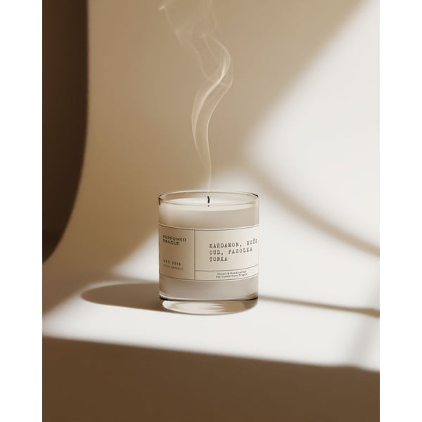 Ароматна свещ от соев восък време на горене 40 час #83 Cardamom, Rose, Oud, Tonka – Perfumed Prague-image-4