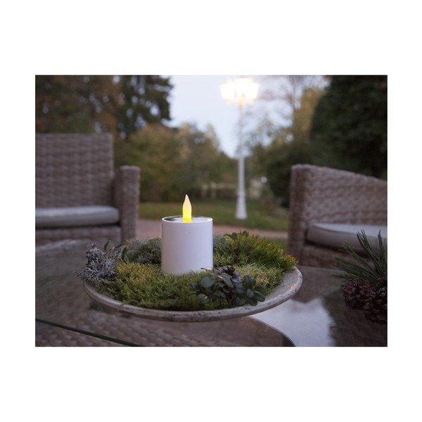 Бяла външна слънчева LED свещ , височина 7,3 см Saul - Star Trading-image-3