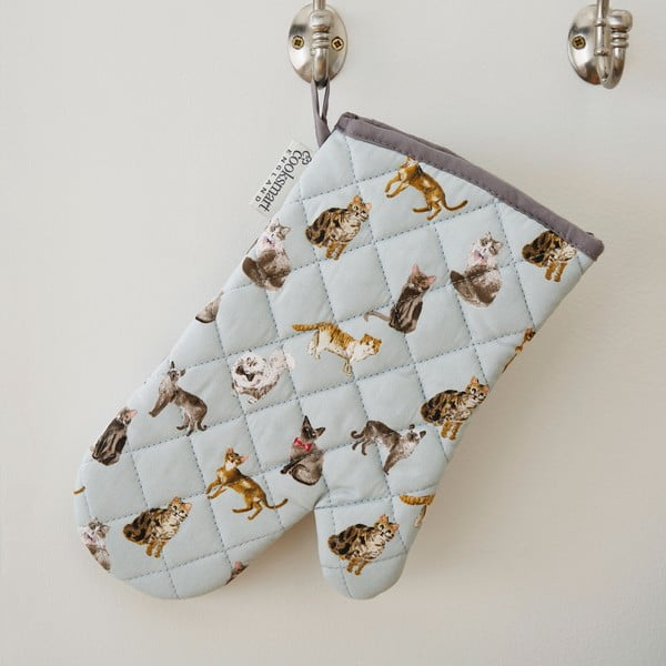 Сини памучни кухненски ръкавици Curious Cats - Cooksmart ®-image-1