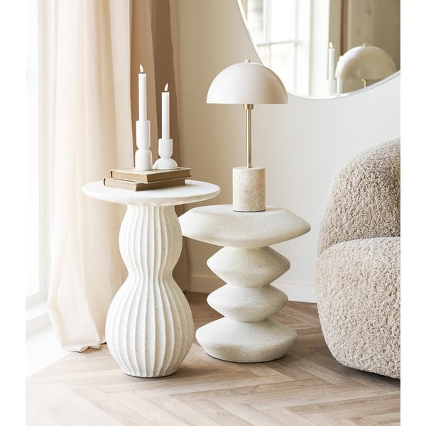 Каменна кръгла странична масичка ø 40 cm Newtown – House Nordic-image-1