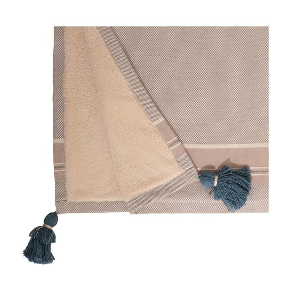 Синя и бежова памучна кърпа за баня , 70 x 130 cm Brunella - Foutastic