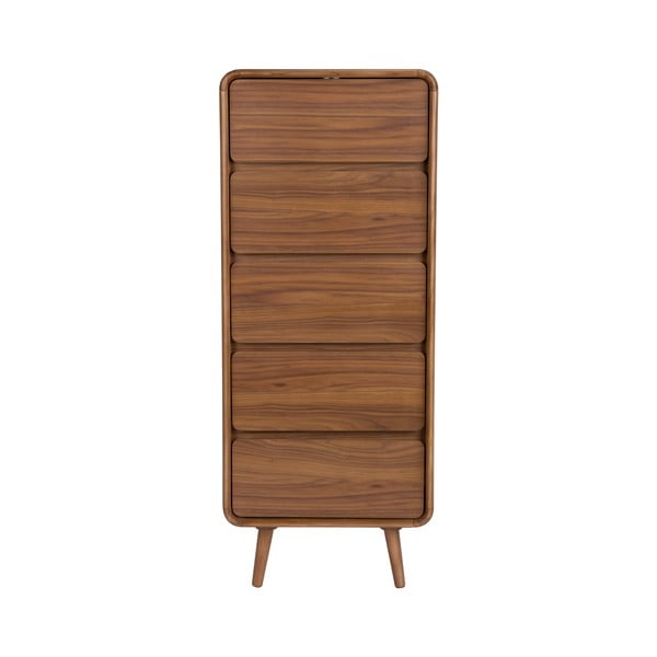 Кафяв скрин от масивен ясен 45x112x40 cm Rise – Zuiver