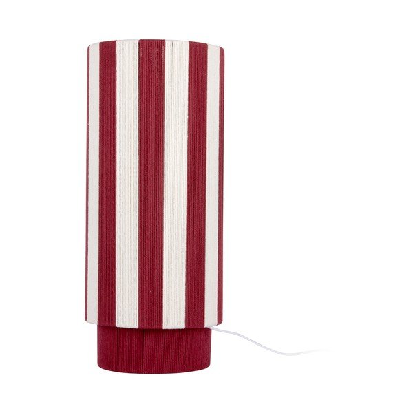 Червена/бяла въжена настолна лампа (височина 58 cm) Vienna Stripes – Leitmotiv