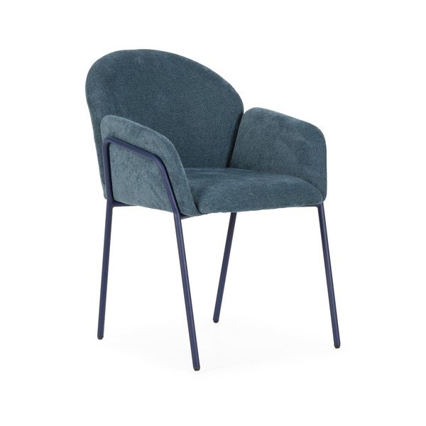 Сини тапицирани трапезни столове в комплект 2 бр. Aslin – MOME