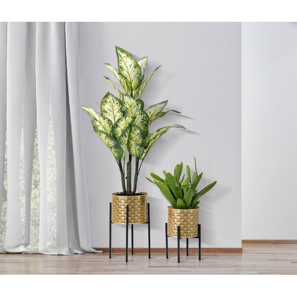 Комплект от 2 стойки за саксии в златисто, височина 38 cm Glissy - Mauro Ferretti-image-1