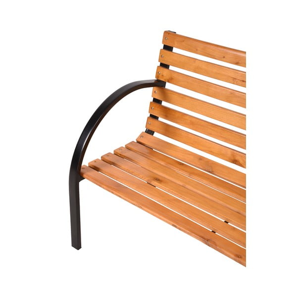 Дървена градинска пейка със стоманена конструкция Bellevue - Garden Pleasure-image-1