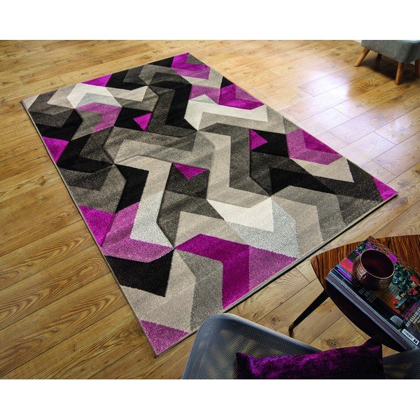 Килим Aurora Grey Purple, 80 x 150 cm - Flair Rugs-image-4
