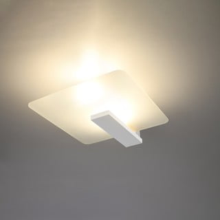 Бяла лампа за таван със стъклен абажур 40x47,5 cm Parola - Nice Lamps