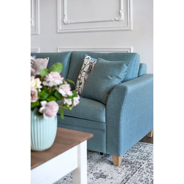 Тюркоазен разтегателен диван 190 cm Sonia - Scandic-image-4