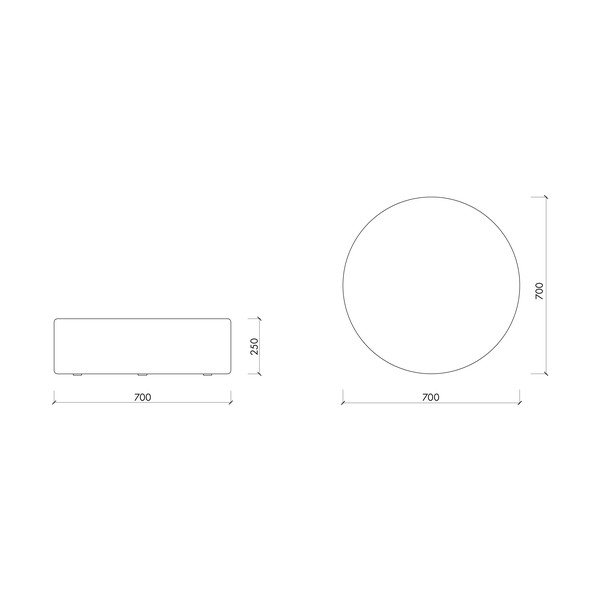 Сива вълнена табуретка Folk – noo.ma-image-4