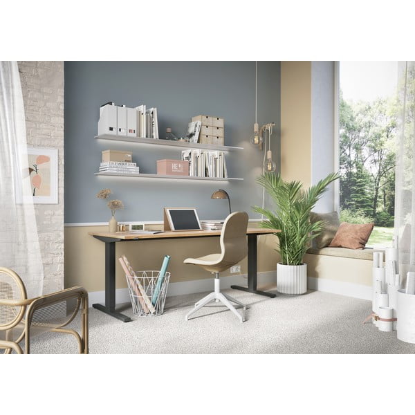 Работна маса с електрическо регулиране на височината с дъбов плот 80x180 cm Lissabon – Germania-image-1