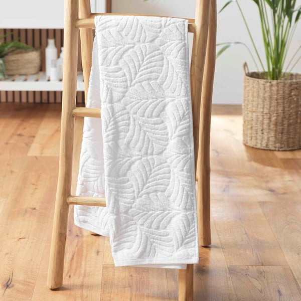 Бяла памучна хавлиена кърпа от тери 70x130 cm Madeira – douceur d'intérieur-image-1