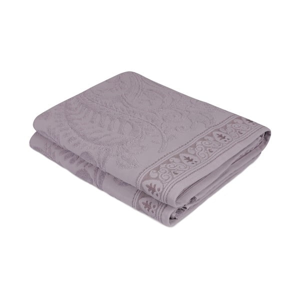 Комплект от 2 лилави памучни кърпи Noktali Sal, 90 x 150 cm - Soft Kiss