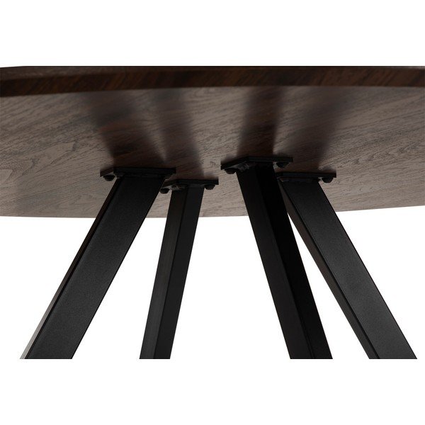 Кръгла трапезна маса от декор от орех ø 120 cm Rivo – Bonami Essentials-image-4