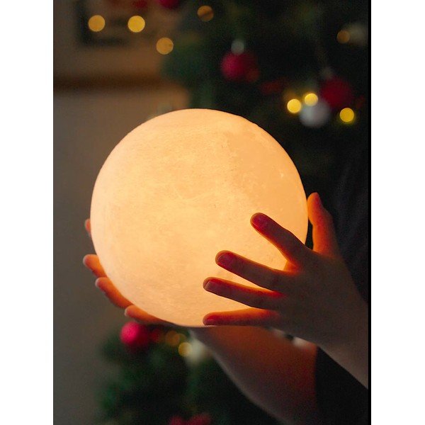 Тъмнокафява светлинна декорация с USB ø 12 cm Smart LunaSpin – Gingko-image-3