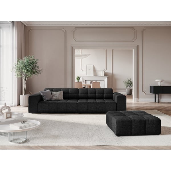 Антрацитен диван 244 cm Chicago - Cosmopolitan Design-image-1