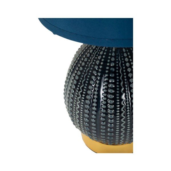 Синя керамична настолна лампа с текстилен абажур (височина 30,5 cm) Flavi – Mauro Ferretti-image-3