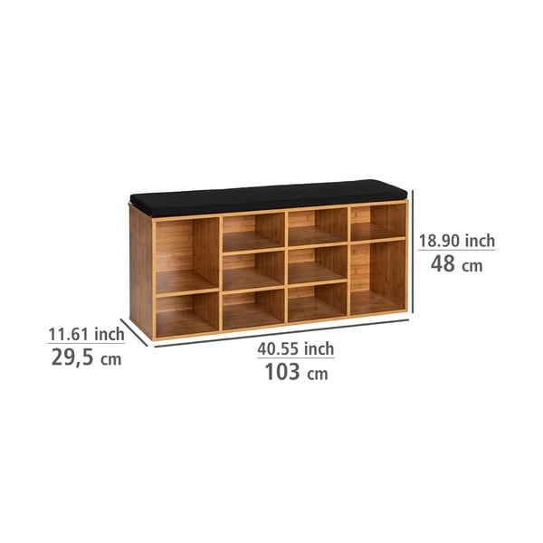 Стойка за обувки от декор от екзотична дървесина за сядане естествена Loft – Wenko-image-4