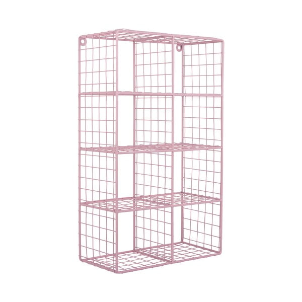 Светлорозов стоманен стенен рафт на няколко нива 30 cm Reja – PT LIVING-image-2