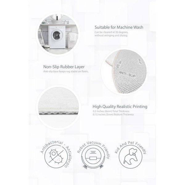 Детски килим подходящ за пране ø100 cm Dainty Animals – Mila Home-image-4