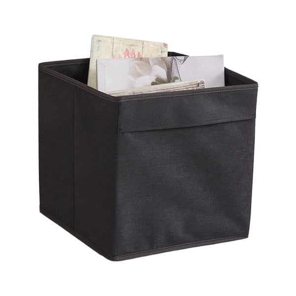 Черна текстилна кутия за съхранение 30x30x30 cm – Mioli Decor