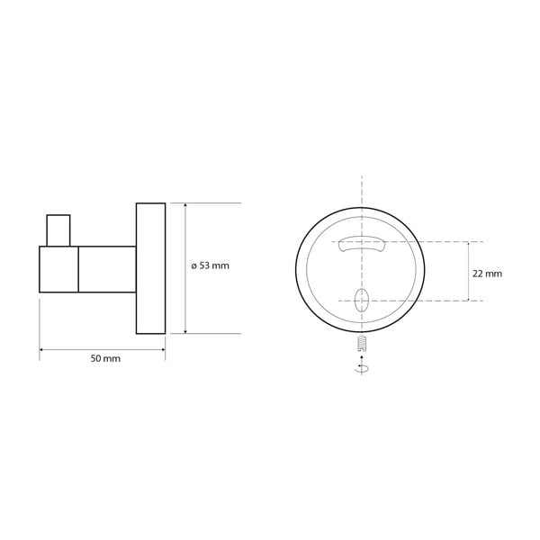Месингова кука в сребристо X-Round - Sapho-image-2
