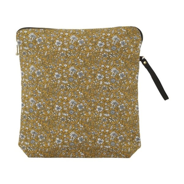 Памучна козметична чанта Bodo Golden Yellow, 30 x 32 cm - A Simple Mess