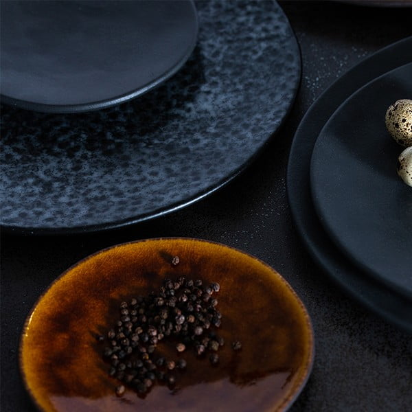 Кафяв керамичен поднос , ⌀ 16 cm Roda - Costa Nova-image-1