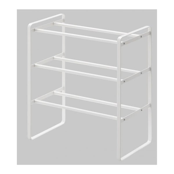 Бял регулируем рафт за обувки с 3 нива Maebashi - YAMAZAKI-image-3